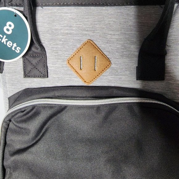 BB Gear Backpack Diaper Bag with Adjustable Shoulder Strap, Gray - Picture 6 of 9